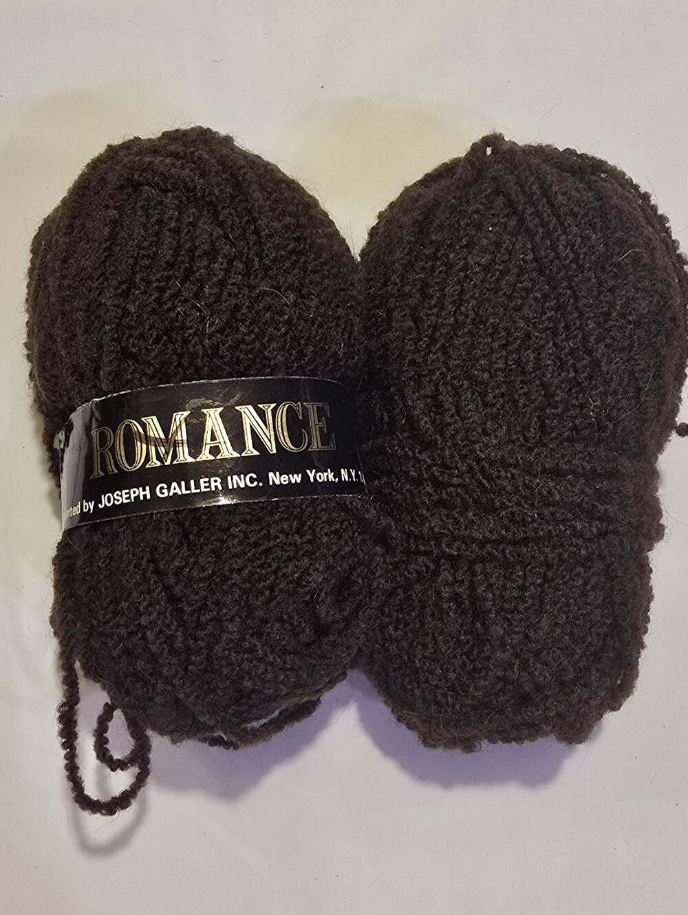 Vintage Lot of 2 Brown Boucle Wool Mohair Mix Yarn Skeins
